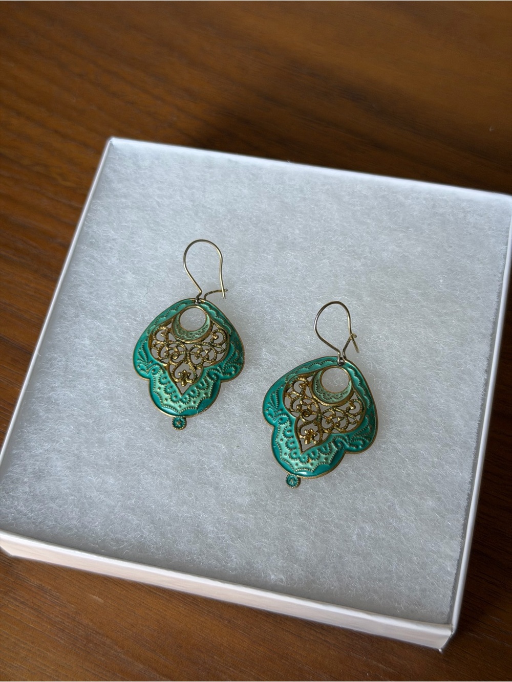 Vintage Michal Negrin Filigree Chandelier Drop Earrings
